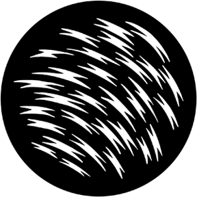 An image of Zeds-a-leaping Steel Gobo 79071
