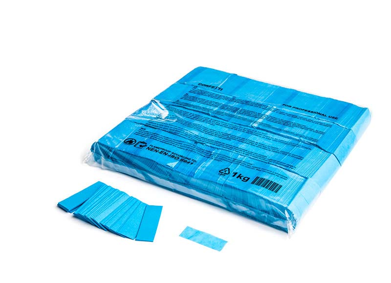 Magic FX CON01LB Light Blue Rectangle Cut Confetti Box of 10