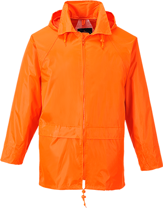 An image of Portwest S440 Classic Rain Jacket (Orange, L)