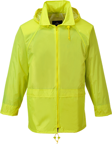 An image of Portwest S440 Classic Rain Jacket (Yellow, 4XL)