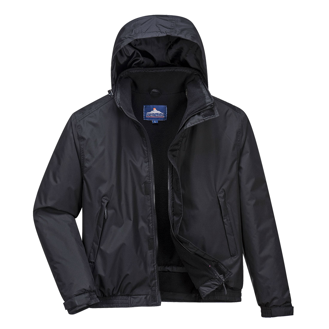 An image of Portwest S503 Calais Breathable Bomber Jacket (Black, S)