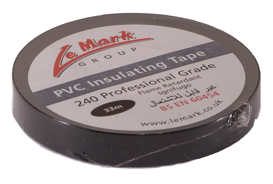 An image of Le Mark PVC Tape 33m x 12mm (Black)