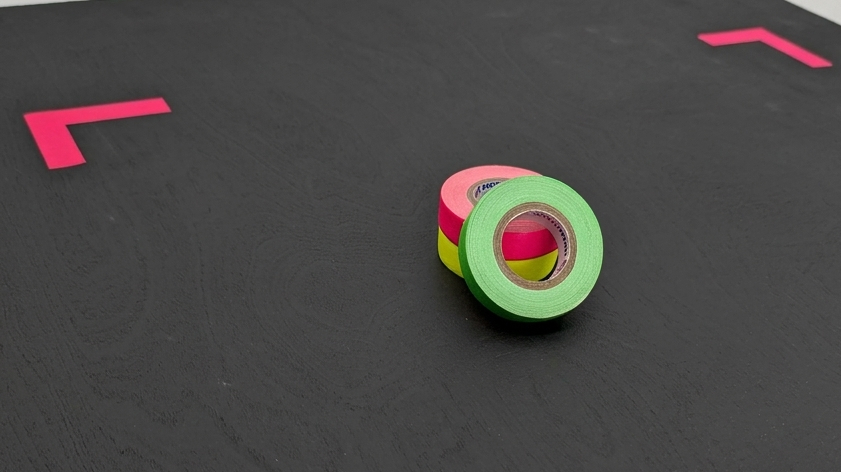 An image of the Stage Depot Spike tape being used on a stage floor