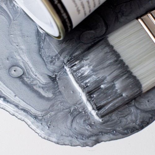 Polyvine Metallic Pewter Paint with a true metallic finish