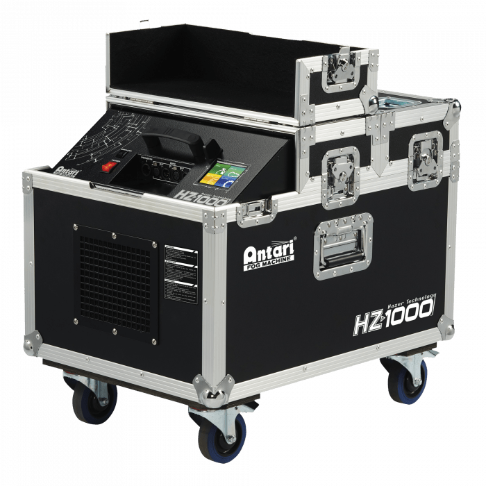 An image of the stadium hazer with the top flight sections attached