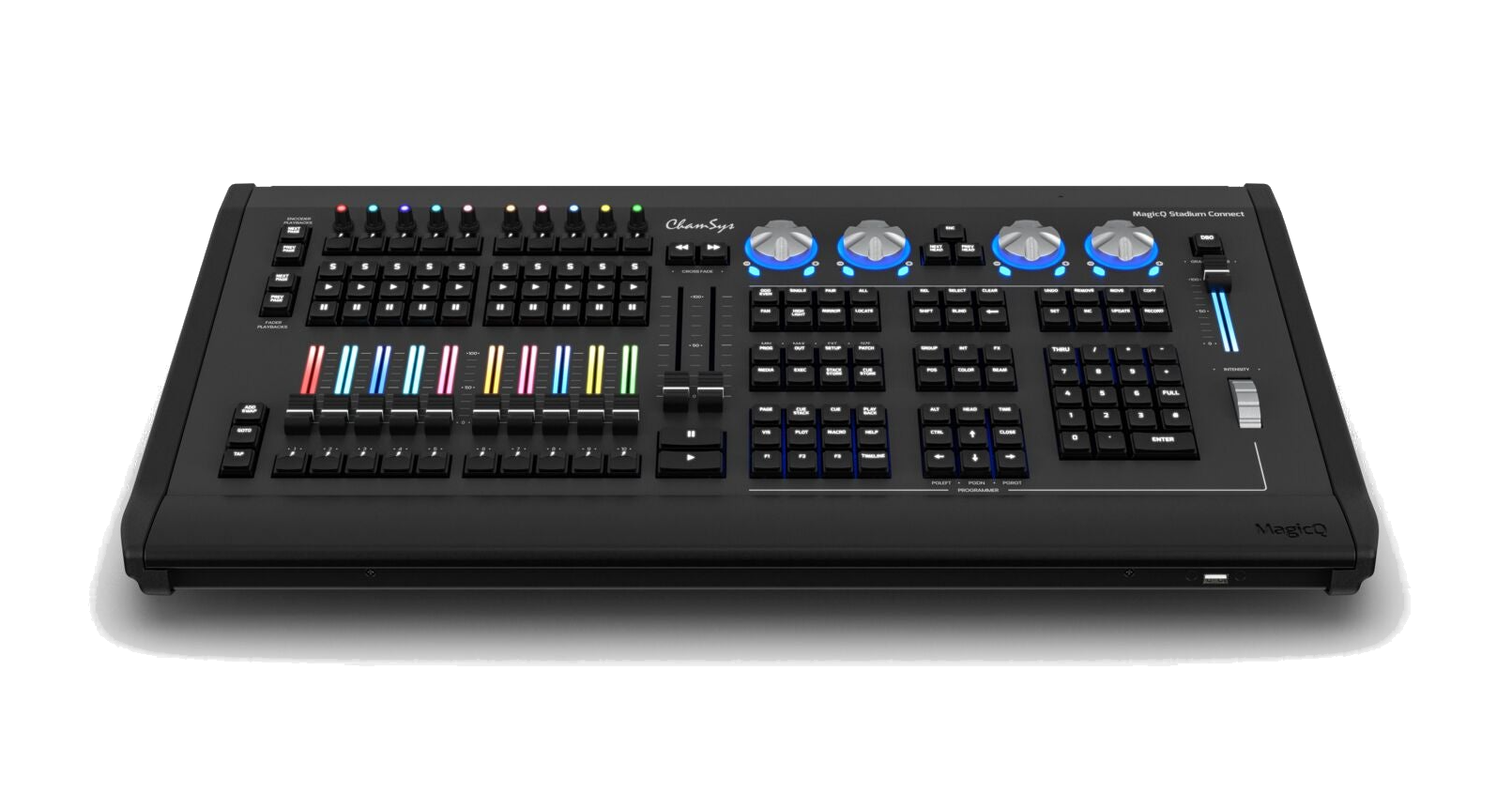 The front of the ChamSys MagicQ Stadium Connect console