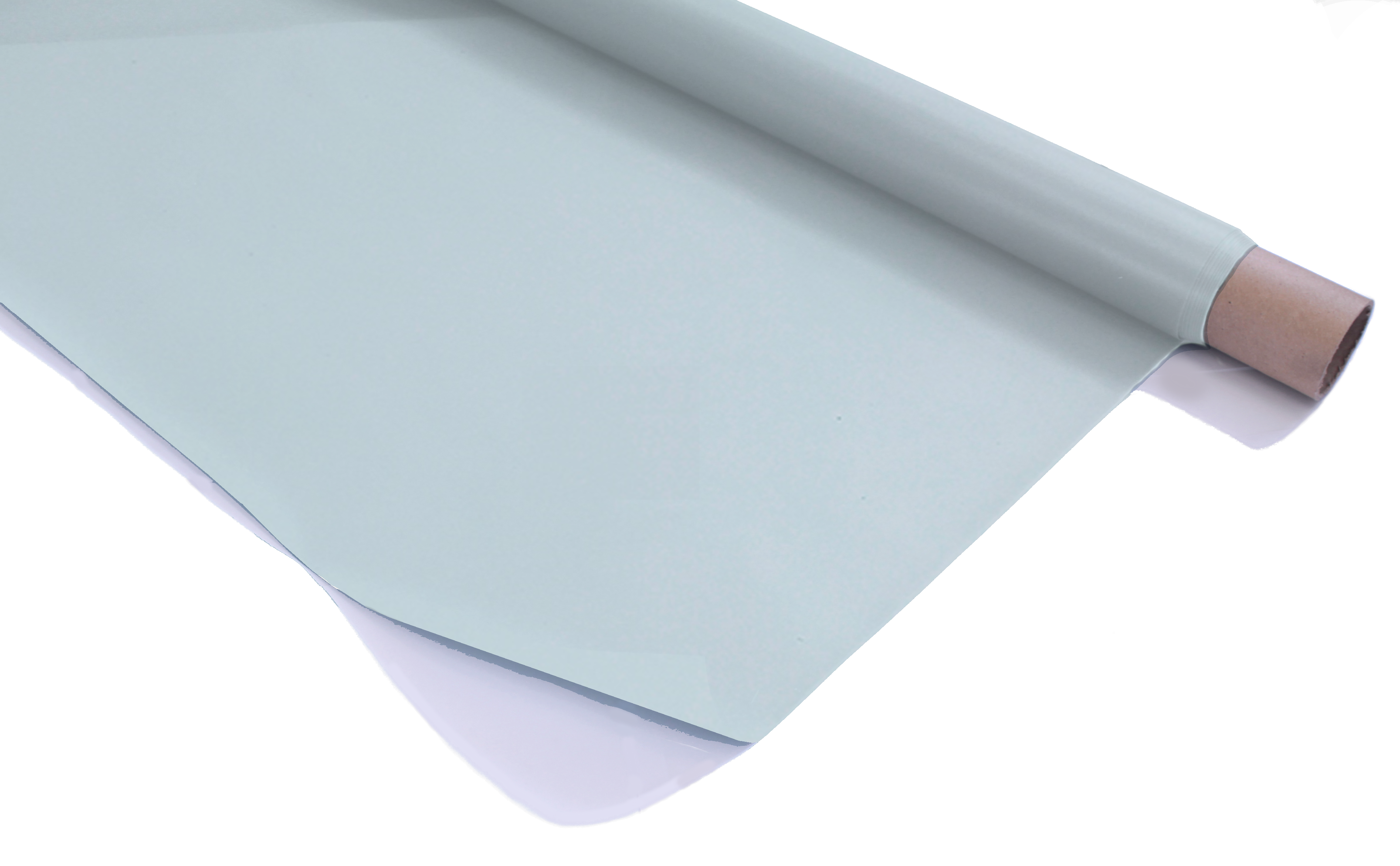 Rosco Misty Blue Rear Projection Screen partially unravelled from a roll