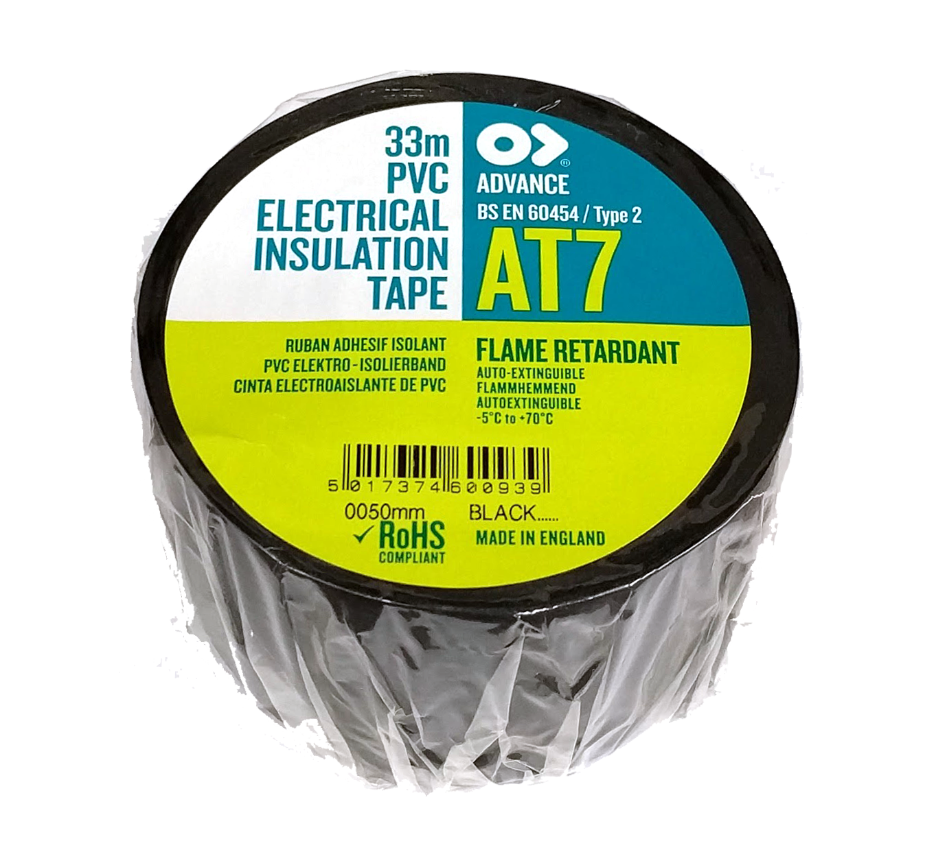 Advance 50mm PVC Electrical Tape Black Stage Depot