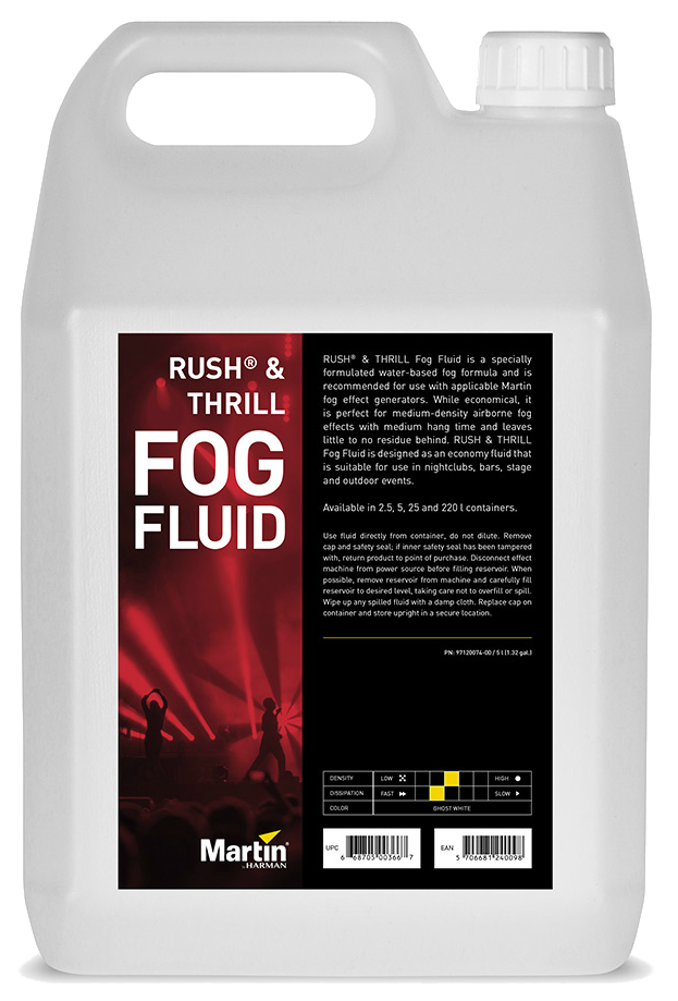 Martin RUSH & THRILL Fog Fluid (RUSH Fog, RUSH ELX Smoke, Regular DJ