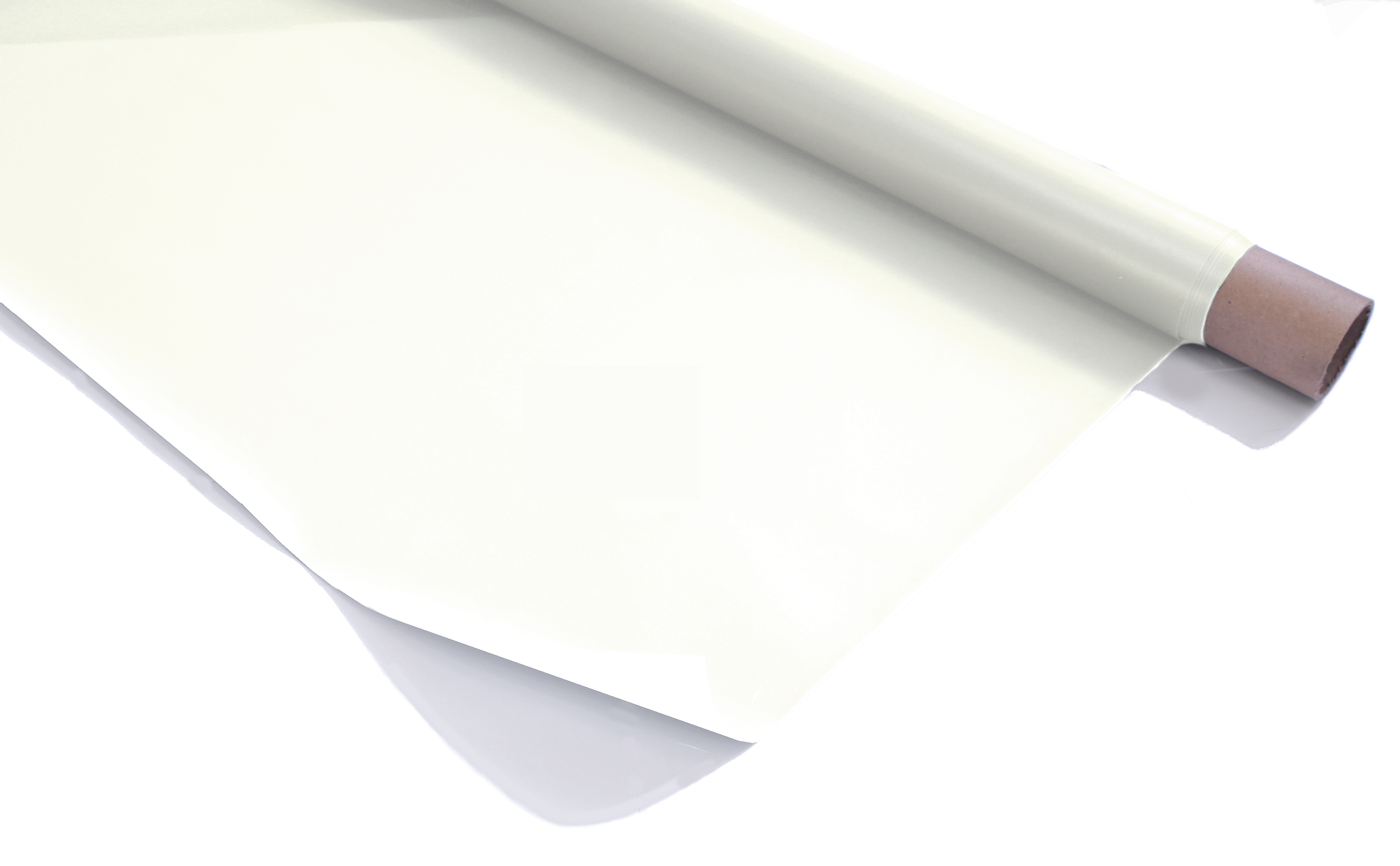 Stage Depot White Twin Projection Screen partially unravelled from a roll
