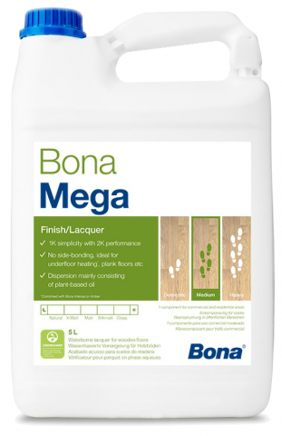 Bona Mega Extra Matt protects your flooring against spills and scuffs