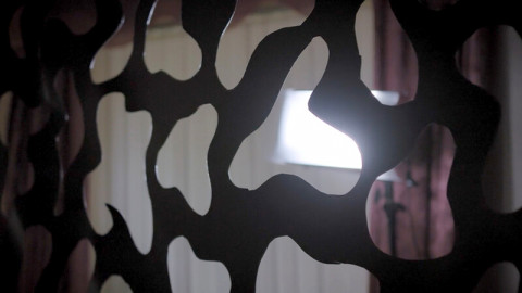 Create cucoloris cookies with Rosco E-Colour+ 276 Blackout Filter, to cast shadows, silhouettes and patterns.