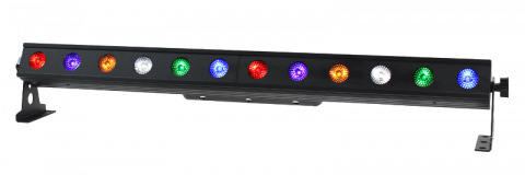 LEDJ Pixel Storm 12 HEX Batten Front lit up