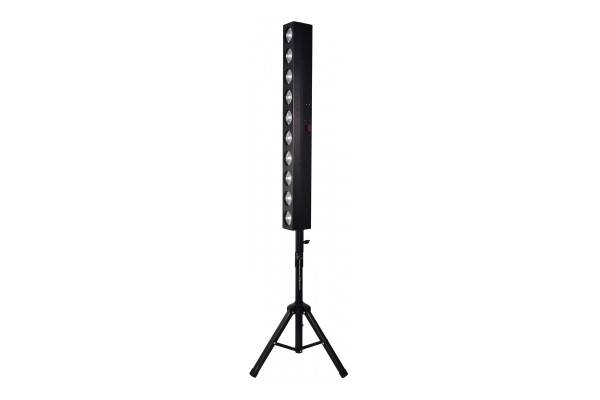 Left-Side View of the Citronic Amber LED Blinder Bar on Tripod Stand