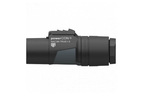 An image of the side of the Neutrik PowerCON True1 connector