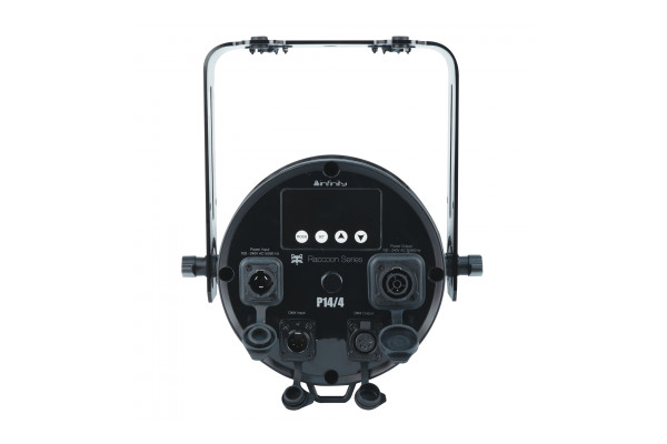 An image of the rear of the Raccoon including the ports and connections