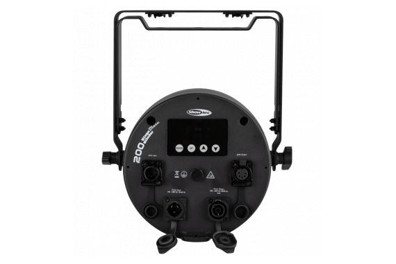An image showing the back of the fixture with the available power and connections on the fixture