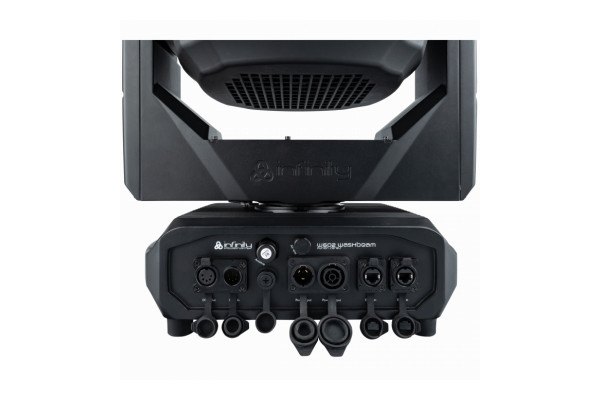 An Image of the ports and connections on the Furion Moving head beam wash