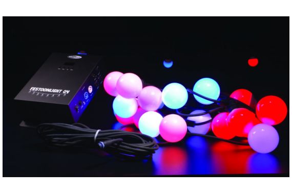 An Image of the IP65 festoons projecting 