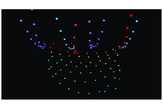 An Image of the effect created by the IP rated showtec Festoons