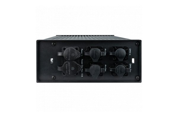 An Image of the front of the Showtec Pixel bar controller with the IP rated inputs