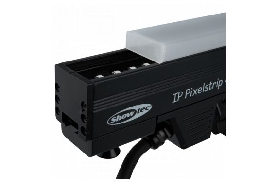 An Image of the frost effect cover being slid into the IP Pixel Strip