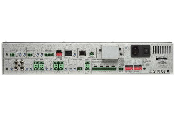 An Image of the back of the cloud mixer amp showing the available ports and connections 