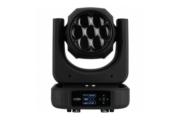 An Image of the front of the Xpression Moving head fixture showing the zoom