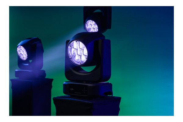 An image of the Xpression Moving head fixture within a lighting venue