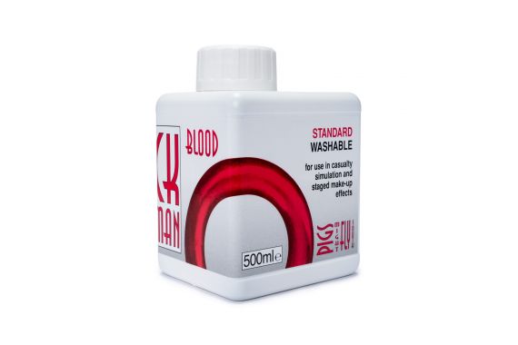 An Image of the front of the Nick Dudman Standard Washable Blood in a 500ml container