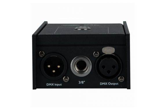 An Image of the bottom of the AirDrive showing the DMX ports