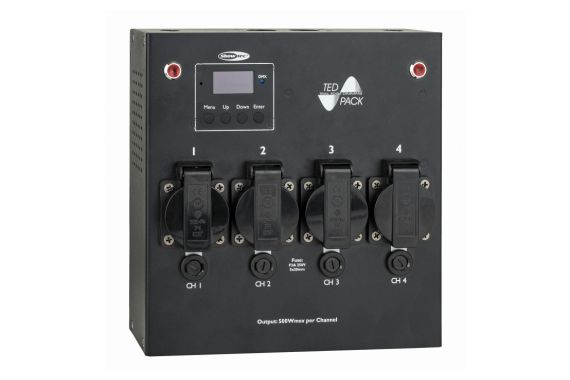 An Image of the Showtec TED pack with UK 3 pin plug outputs