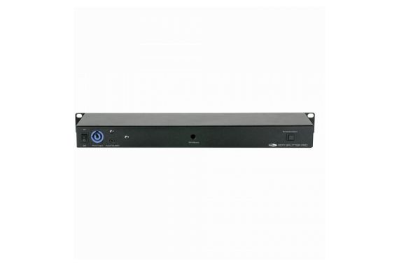 An Image of the back of the DMX splitter showing the power connection and fuse