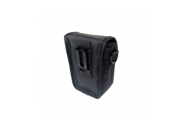 Rear of the DMX Cat-E Pouch with the hook for connecting onto a tool belt or waist band