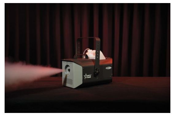 An Image of the Showtec Stellar producing a cloud of smoke