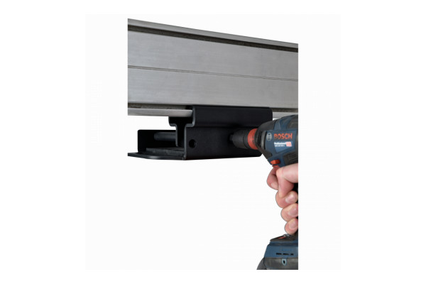 An Image showing the tent clamp being installed onto a rail