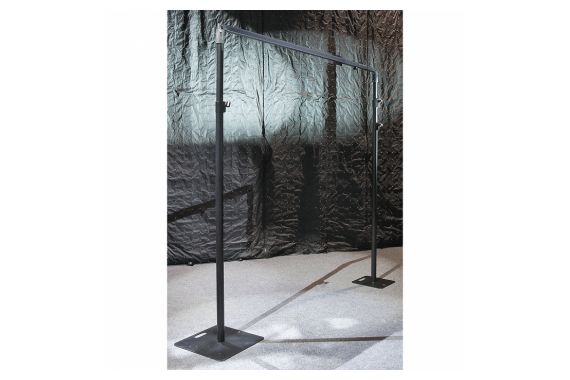 An Image of the pipe and drape system installed