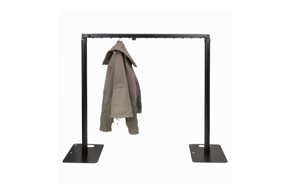 An Image of the Wentex Pipe and drape being used with the wardrobe strip