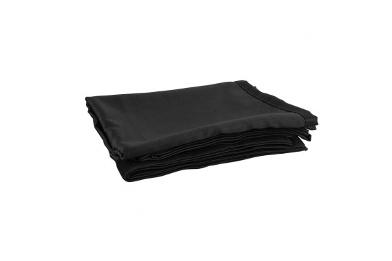 An image of the pipe and drape stage molton curtain 