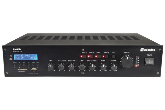 A closer image of the front of the RM-series mixer amp