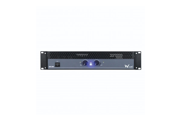 A closer image of the front of the EPX 500 power amp