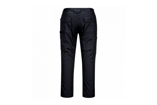 Rear of Portwest CD884 Work Trousers in Black