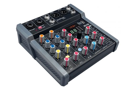 An Image of the CMA-6 mixer with a side on view of the unit