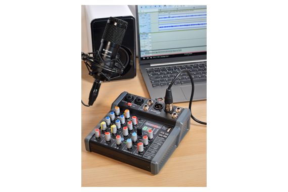 An Image of the Citronic CMA-6 mixer being used as part of a setup