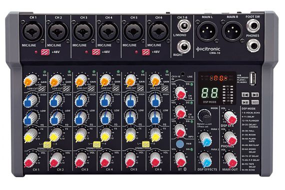 An Image of the front of the CMA-10 Digital Mixer