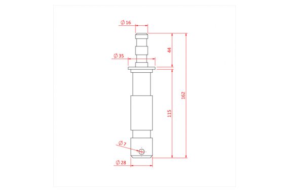 A technical image of the doughty lighting stand