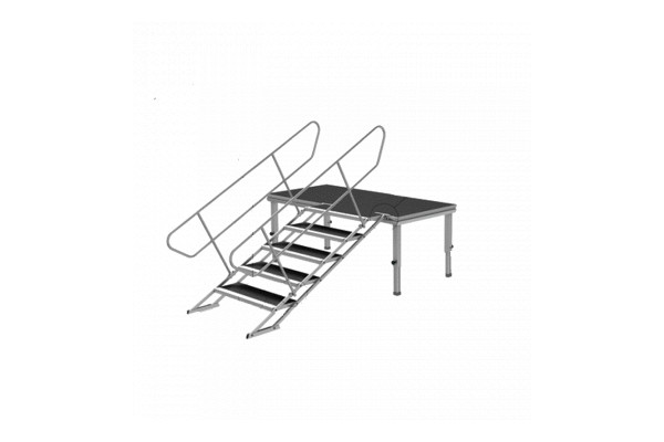 Global Truss Stage Deck Adjustable Stair Handrail | Stage Depot