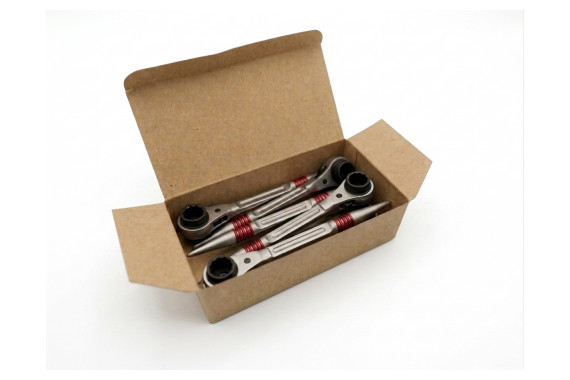 A box of the 6 Red Ring Two-Way Podgers