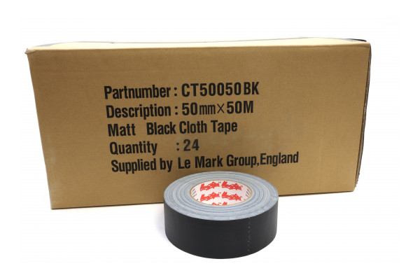 Magtape Matt 500 Professional Grade Black Gaffer Tape - Box of 24