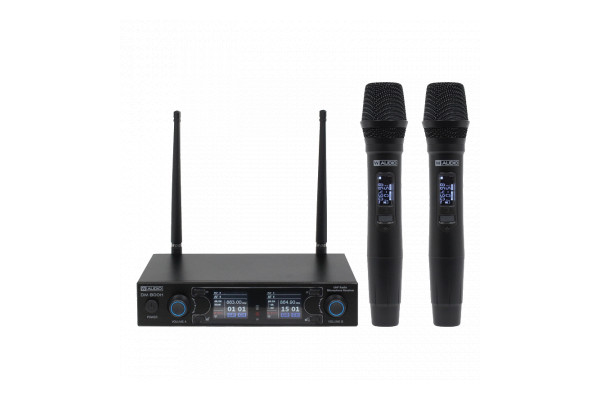 W AUDIO DM 800H Twin Handheld UHF System (863.0Mhz-865.0Mhz) front